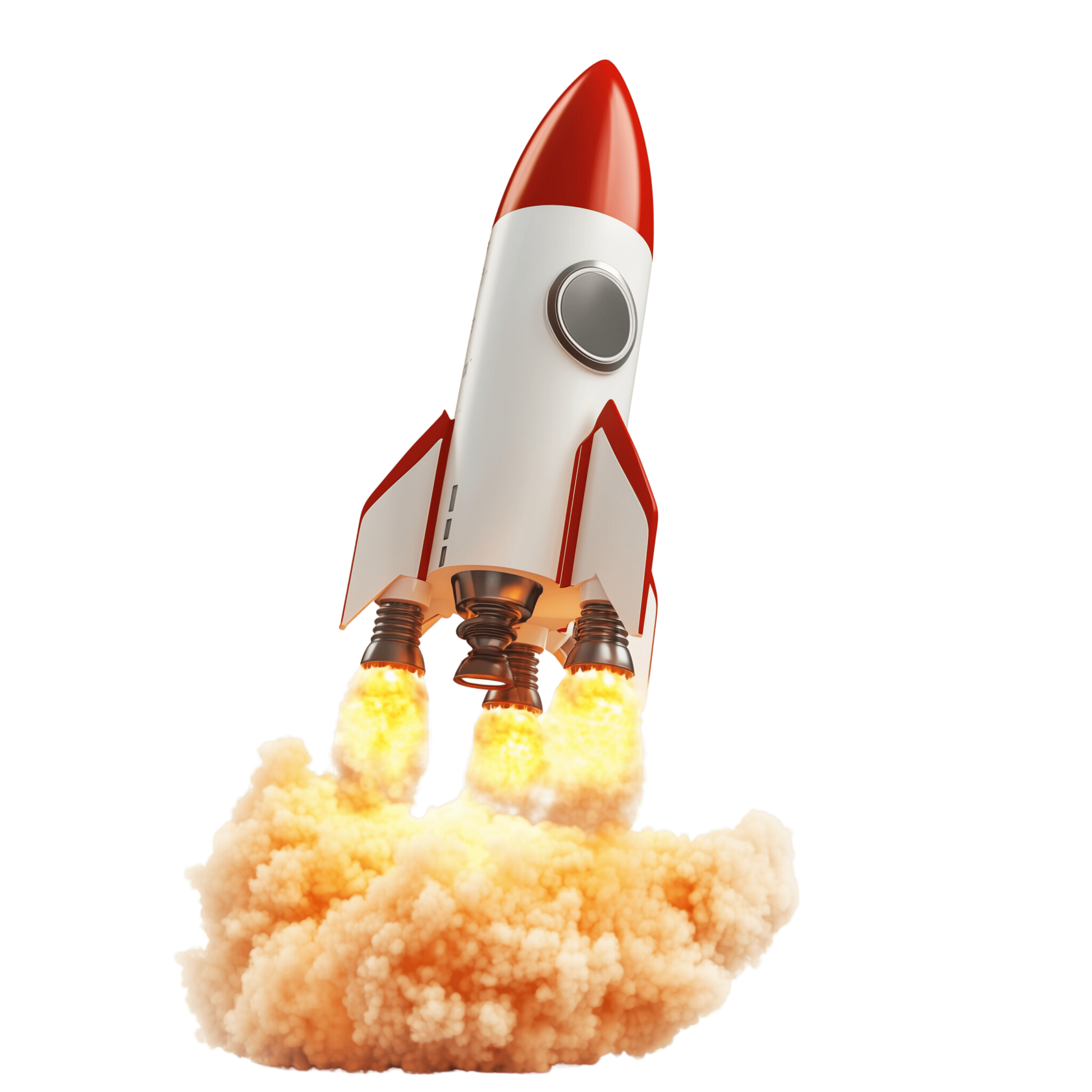 Rocket launching upward